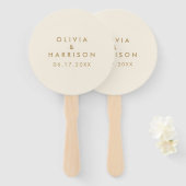 ミニマモダンリストシャンパシンプルン結婚ズ ハンドファン (正面&裏面)