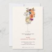 ミニマモダンリストシャンパンシップ&ベビーシャワーを見る 招待状 (正面)