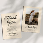 ミニマモダンリストシャンパン写真結婚ズ サンキューカード<br><div class="desc">ミニマモダンリストのミニマルチャンパカスタムン写真写真のサンキューカード結婚!</div>