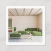 ミニマモダンリストシンプルのインテリアデザイン写真 スクエア名刺 (裏面)