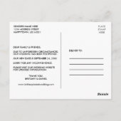 ミニマモダンリストシンプルのクラフ救ト新しい日 ポストカード (裏面)