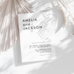 ミニマモダンリストシンプルのクリーン結婚ズ 招待状<br><div class="desc">ミニマルなモダンレイアウトとフォントを備えたユニーク結婚式招待状。すべての色が編集可能。//一致するデザインについては、Hently By Nicole Zazzleストアで「HARLOW」を検索する。*このもしデザインは気に入っているが、あなたが探している何かのために利用可能な表示されない、いつでも私に連絡を取って：)</div>