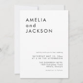 ミニマモダンリストシンプルのクリーン結婚ズ 招待状 (正面)
