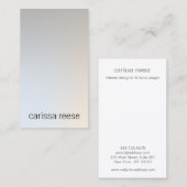 ミニマモダンリストシンプルのシルバープロフェッショナル 名刺 (正面/裏面)