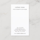 ミニマモダンリストシンプルのシルバープロフェッショナル 名刺 (裏面)