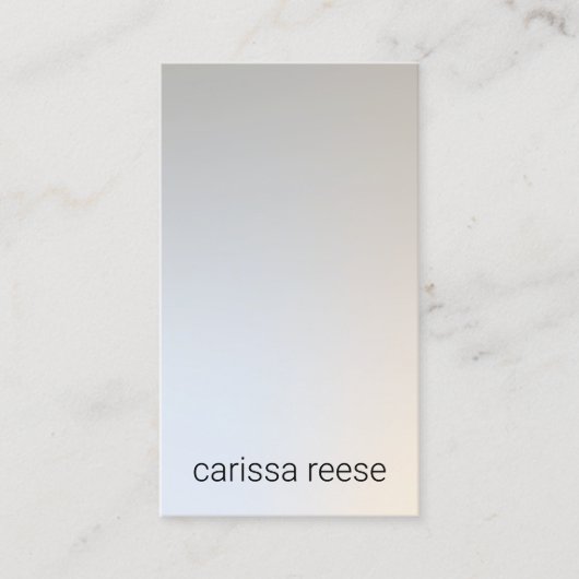 ミニマモダンリストシンプルのシルバープロフェッショナル 名刺 (正面)