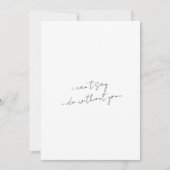 ミニマモダンリストシンプルのブライドメイド提案カード 招待状 (正面)