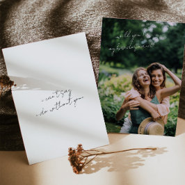 ミニマモダンリストシンプルのブライドメイド提案カード 招待状