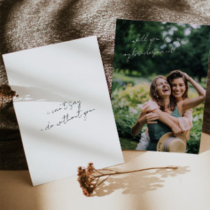 ミニマモダンリストシンプルのブライドメイド提案カード 招待状