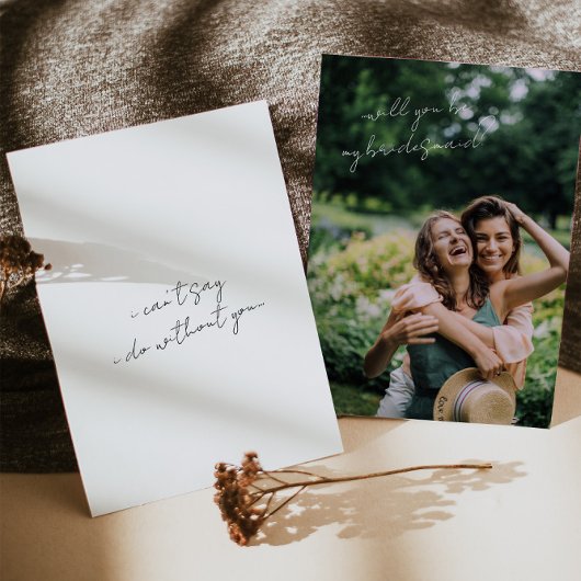 ミニマモダンリストシンプルのブライドメイド提案カード 招待状