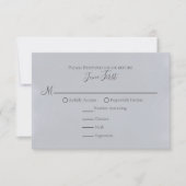 ミニマモダンリストシンプルのブルーミールの選択 出欠カード (正面)