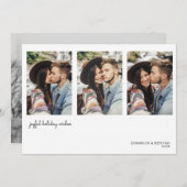 ミニマモダンリストシンプルのホリデーフォト シーズンカード (正面/裏面)