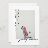 ミニマモダンリストシンプルの写真のエロ結婚ペメント 招待状 (正面/裏面)