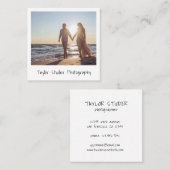 ミニマモダンリストシンプルの写真撮影 スクエア名刺 (正面/裏面)