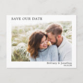 ミニマモダンリストシンプルの写真救Our Date ポストカード (正面)