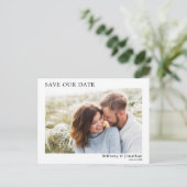 ミニマモダンリストシンプルの写真救Our Date ポストカード (スタンド正面)