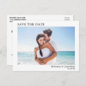 ミニマモダンリストシンプルの写真日付の保存 ポストカード (正面/裏面)