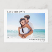 ミニマモダンリストシンプルの写真日付の保存 ポストカード (正面)