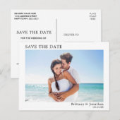 ミニマモダンリストシンプルの写真日付の保存 ポストカード (正面/裏面)