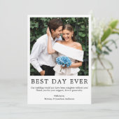 ミニマモダンリストシンプルの写真最高のの日の前 サンキューカード (スタンド正面)