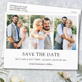 ミニマモダンリストシンプルの写真3日付を保存 ポストカード