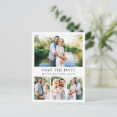 ミニマモダンリストシンプルの写真4枚の日付を保存 ポストカード (スタンド正面)