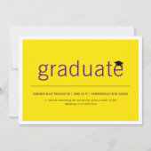 ミニマモダンリストシンプルの卒業写真の卒業 案内状 (正面)