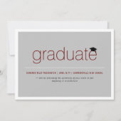 ミニマモダンリストシンプルの卒業写真の卒業 案内状 (正面)