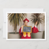 ミニマモダンリストシンプルの卒業写真の卒業 案内状 (裏面)