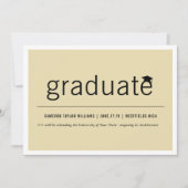 ミニマモダンリストシンプルの卒業写真 案内状 (正面)