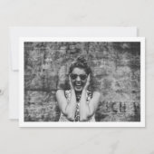 ミニマモダンリストシンプルの卒業写真 案内状 (裏面)