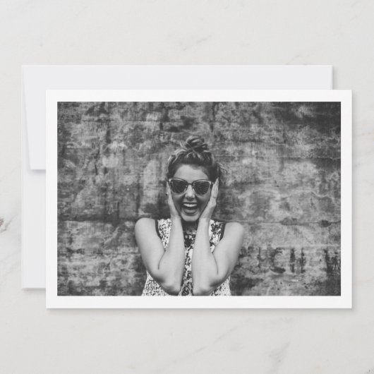 ミニマモダンリストシンプルの卒業写真 案内状 (裏面)