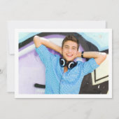 ミニマモダンリストシンプルの卒業写真 案内状 (裏面)