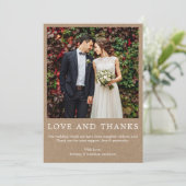 ミニマモダンリストシンプルの愛とク感謝していラフト サンキューカード (スタンド正面)