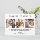 ミニマモダンリストシンプルの永遠に感謝の3枚の写真 サンキューカード (スタンド正面)