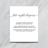 ミニマモダンリストシンプルの深夜おむつサイン ポスター