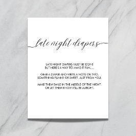 ミニマモダンリストシンプルの深夜おむつサイン ポスター