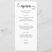 ミニマモダンリストシンプルの結婚メニュー メニュー (正面)