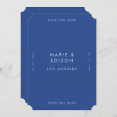 ミニマモダンリストシンプルの結婚式の日付を保存 招待状 (正面/裏面)