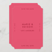 ミニマモダンリストシンプルの結婚式の日付を保存 招待状 (正面/裏面)