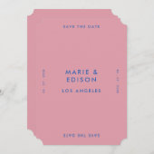 ミニマモダンリストシンプルの結婚式の日付を保存 招待状 (正面/裏面)