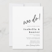 ミニマモダンリストシンプルの結婚我々は 招待状 (正面)