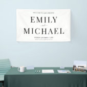 ミニマモダンリストシンプルの結婚歓迎バナー 横断幕 (トレードショー)