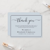 ミニマモダンリストシンプルの葬儀ありがとう カード (正面/裏面インサイチュ)