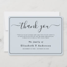 ミニマモダンリストシンプルの葬儀ありがとう