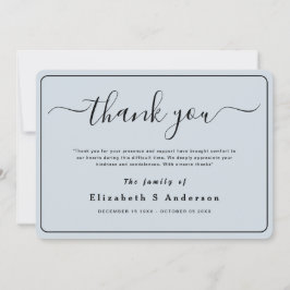 ミニマモダンリストシンプルの葬儀ありがとう カード