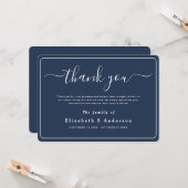 ミニマモダンリストシンプルの葬儀ありがとう カード (正面/裏面インサイチュ)