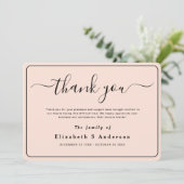 ミニマモダンリストシンプルの葬儀ありがとう カード (スタンド正面)