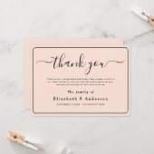 ミニマモダンリストシンプルの葬儀ありがとう カード (正面/裏面インサイチュ)