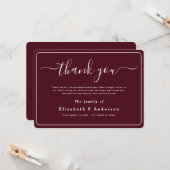 ミニマモダンリストシンプルの葬儀ありがとう カード (正面/裏面インサイチュ)